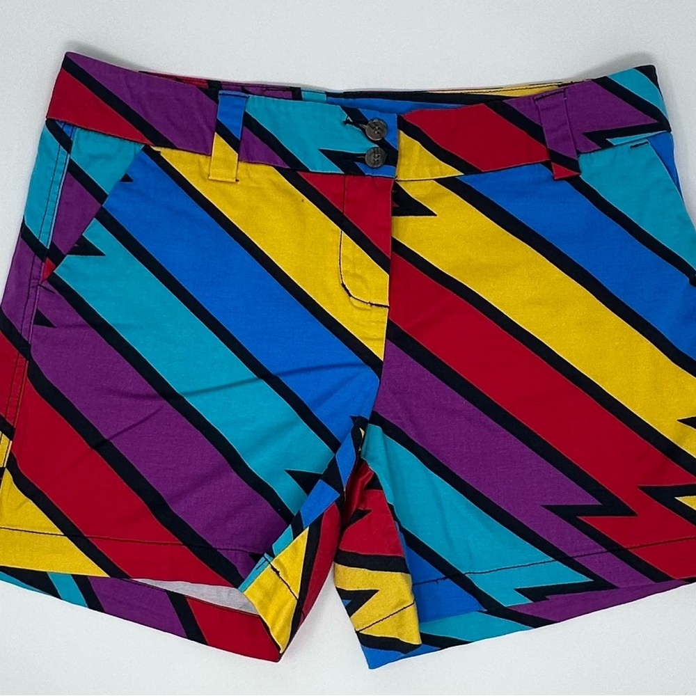 Loudmouth Golf Shorts Captain Thunderbolt pattern Size 10 Vintage Colorful